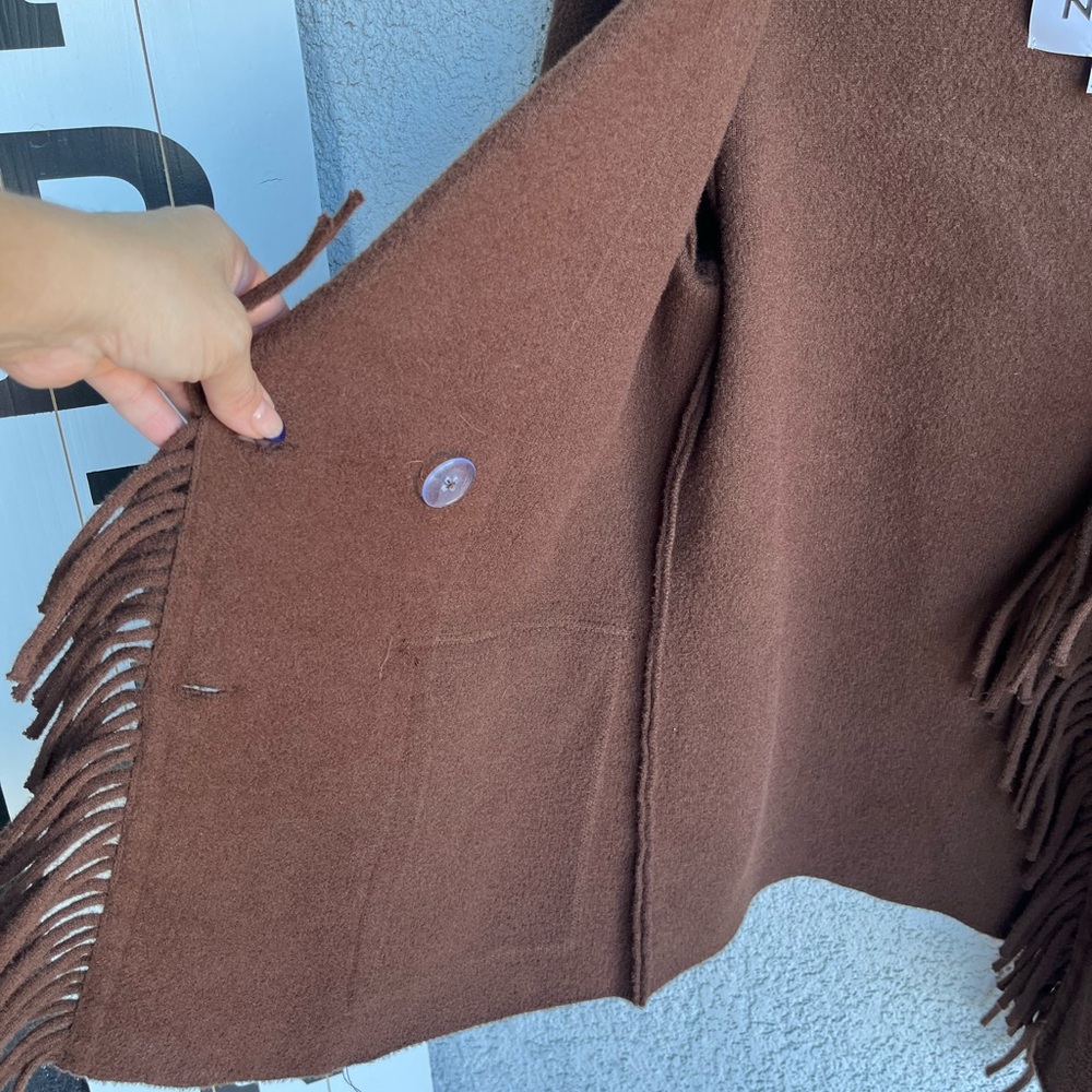 Anthropologie NVLT knit fringe blazer coat/cardigan - Picture 8 of 11